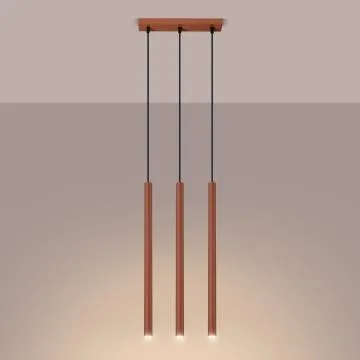 Lampa wisząca PASTELO 3 ochra czerwona