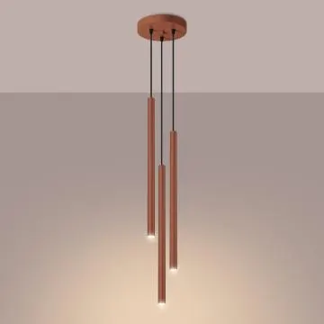 Lampa wisząca PASTELO 3P ochra czerwona