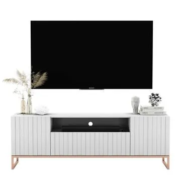 Szafka RTV TAL 2D1K 150cm biała mat
