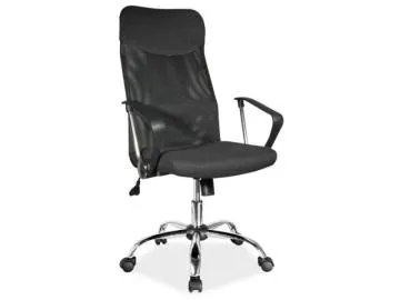 Fotel biurowy Q-025 czarny/tkanina