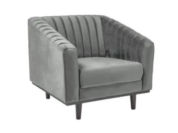 Fotel do salonu ASPREY VELVET 1 szary
