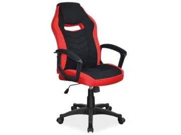 Fotel biurowy CAMARO czarny/czerwony