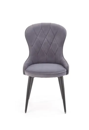 Krzesło tapicerowane K366 VELVET szare