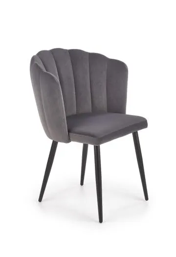Krzesło tapicerowane K386 VELVET szare