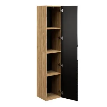 Szafka łazienkowa OCEAN BLACK 80-01-1D 35cm dąb olejowany/czarna