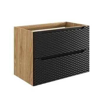 Szafka pod umywalkę OCEAN BLACK 82-80-2S 80cm dąb olejowany/czarna