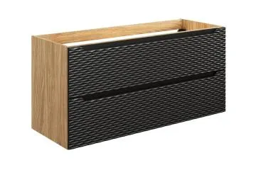 Szafka pod umywalkę OCEAN BLACK 82-120-2S 120cm dąb olejowany/czarna