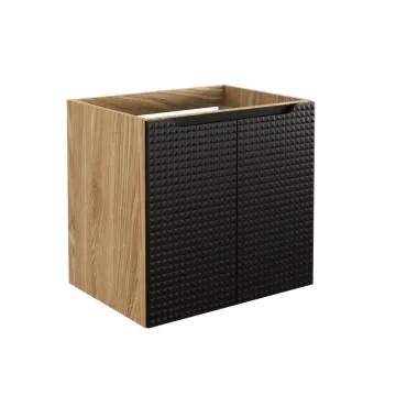 Szafka pod umywalkę LUXOR BLACK 82-60-2D 60cm dąb olejowany/czarna