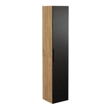 Szafka łazienkowa LUXOR BLACK 80-01-1D 35cm dąb olejowany/czarna