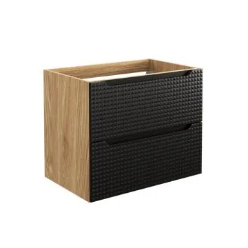 Szafka pod umywalkę LUXOR BLACK 82-70-2S 70cm dąb olejowany/czarna