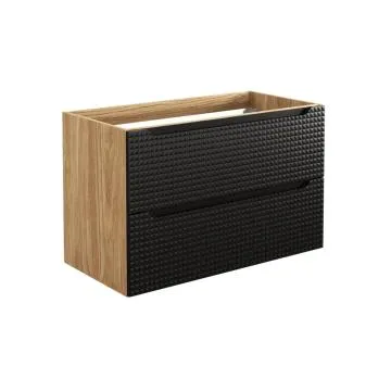 Szafka pod umywalkę LUXOR BLACK 82-90-2S 90cm dąb olejowany/czarna