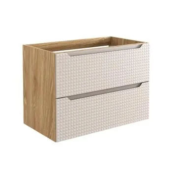 Szafka pod umywalkę LUXOR BEIGE 82-80-2S 80cm dąb olejowany/beżowa