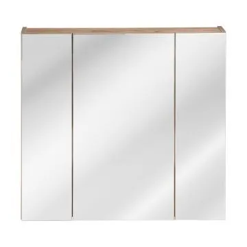 Szafka łazienkowa CAPRI 843 80 cm dąb z lustrem