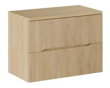 Szafka pod umywalkę nablatową NORDIC CREMONA 2S 80cm dąb cremona z blatem