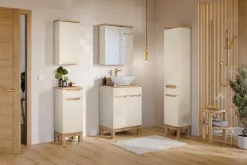 Szafka łazienkowa BALI 35 cm kaszmirowy mat wysoka