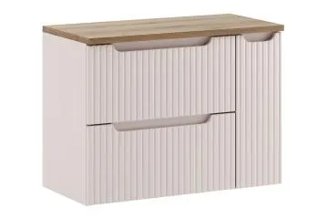 Szafka pod umywalkę nablatową NOVA CASHMERE 60cm kaszmirowa - zestaw 80cm z blatem i CARGO 20cm