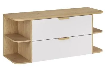 Szafka pod umywalkę nablatową ASTER WHITE 80cm biały mat - zestaw 120cm z blatem i 2x regał