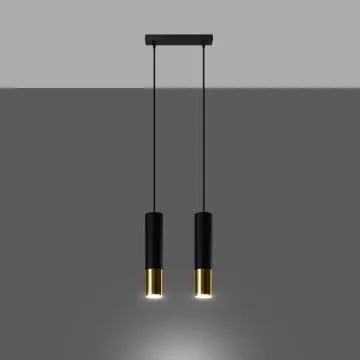 Lampa wisząca LOOPEZ 2 czarna/złoty