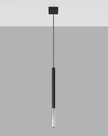 Lampa wisząca MOZAICA 1 czarna/chrom