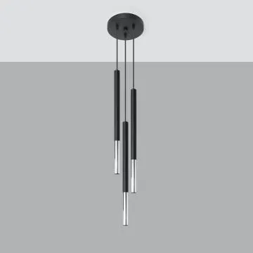 Lampa wisząca MOZAICA 3P czarna/chrom