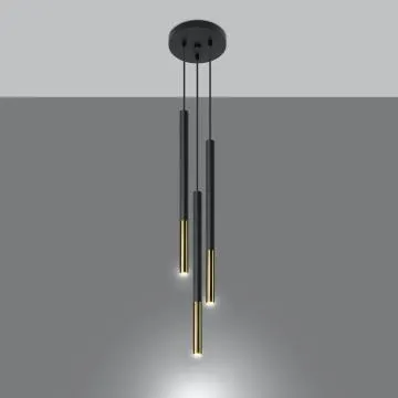 Lampa wisząca MOZAICA 3P czarny/złoto