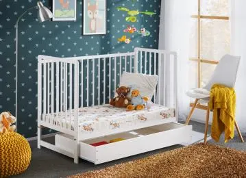 Łóżeczko dziecięce CYPI II PLUS 120x60 biały mat