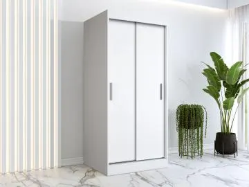 Szafa przesuwna MODUO COMFORT 90 biała mat gładka