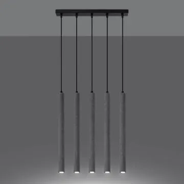 Lampa wisząca PASTELO 5L betonowa
