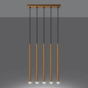 Lampa wisząca PASTELO 5L złota