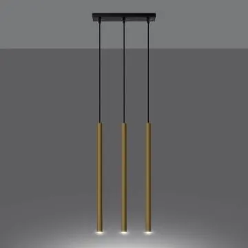 Lampa Wisząca PASTELO 3L złoty połysk