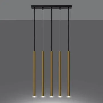 Lampa Wisząca PASTELO 5L złoty połysk