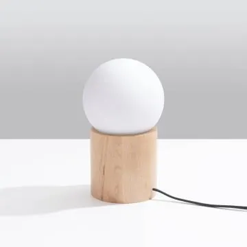 Lampka biurkowa BOOMO drewniana 