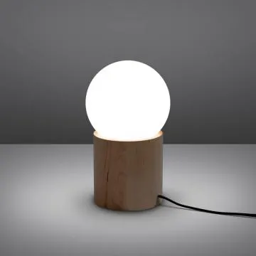 Lampka biurkowa BOOMO drewniana 