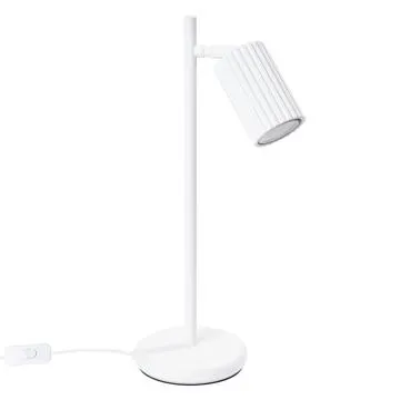 Lampa biurkowa KARBON biała ryflowana