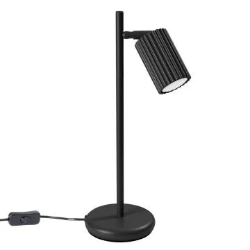 Lampa biurkowa KARBON czarna ryflowana