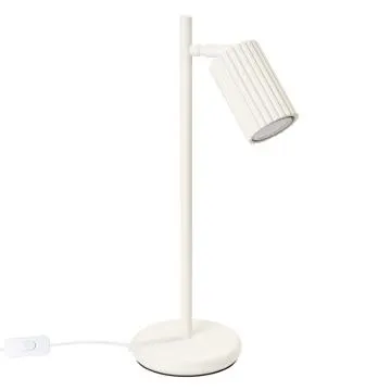 Lampa biurkowa KARBON beżowa ryflowana