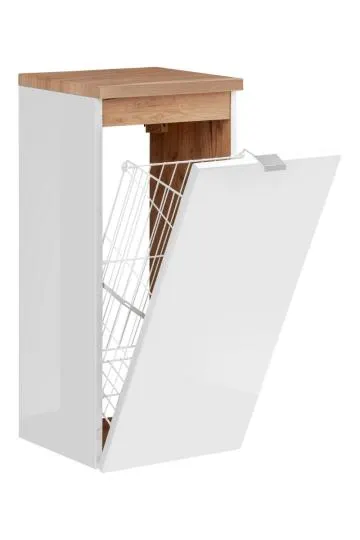 Szafka łazienkowa MILANO / CAPRI 811 35 cm biała z koszem