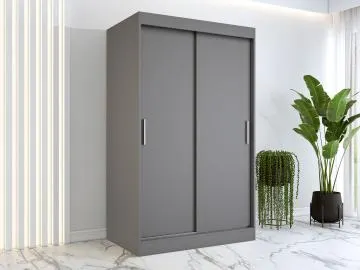 Szafa przesuwna MODUO COMFORT 120 antracyt gładka