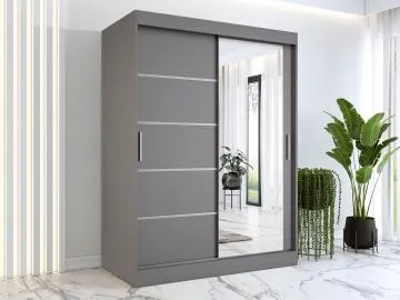 Szafa przesuwna MODUO COMFORT 2 150 antracyt z lustrem