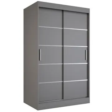 Szafa przesuwna MODUO COMFORT 120 antracyt z listwami