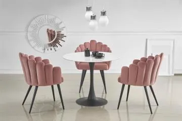 Stół AMBROSIO 90x90 biały marmur