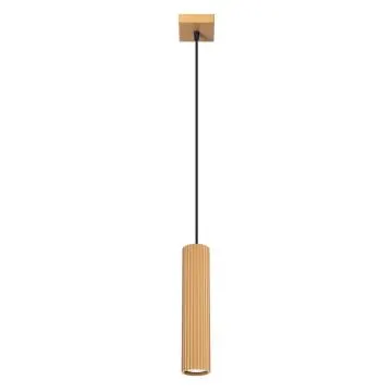 Lampa wisząca KARBON 1 złota ryflowana