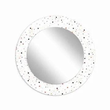 Lustro okrągłe MORENA DOTS 70cm białe