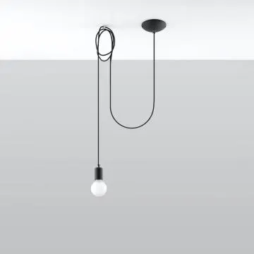 Lampa wisząca EDISON 1 LONG czarna