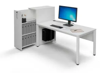 Szafka na dokumenty EASY SPACE 40cm prawa/lewa czarna/biała wysuwana