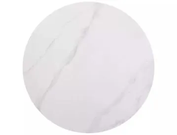 Stół okrągły RION 90 cm biały marmur/ czarny