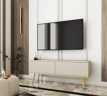 Szafka RTV KARL 135cm wisząca/stojąca kaszmirowy mat 