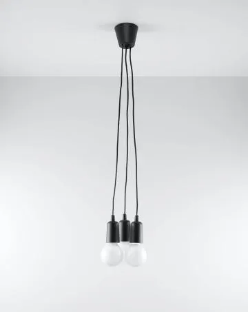 Lampa wisząca DIEGO 3 czarna
