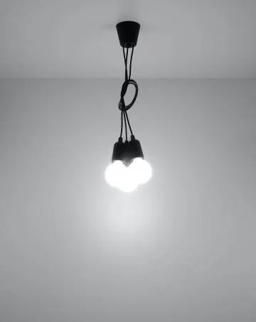 Lampa wisząca DIEGO 3 czarna