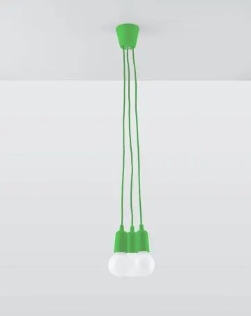 Lampa wisząca DIEGO 3 zielona